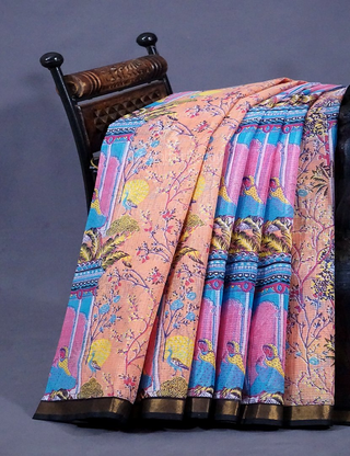 Light Peach Colour Rajasthani Design Pure Kota Cotton Saree By Gayathri Reddy Designer Studio - Distacart