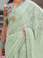 Thumbnail for Saree Mall Floral Woven Design Pure Chiffon Sarees - Distacart