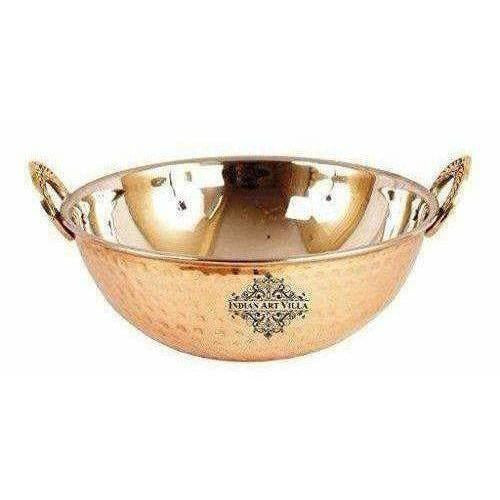 Steel Copper Kadai Bowl - 1000 ML - Distacart
