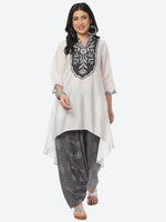 Thumbnail for Biba Shirt Collar Floral Printed Kurta With Harem Pants - Distacart