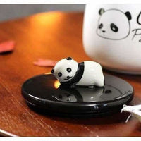 Thumbnail for Panda Ceramic Mug with Ceramic Lid and Spoon(Random Design)-300 ML (Pack of 1) - Distacart