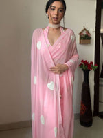 Thumbnail for Kalini Embellished Sequinned Detail Pure Georgette Saree - Distacart