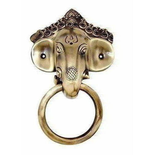 Brass Ganesha Mask Door Knocker - Distacart