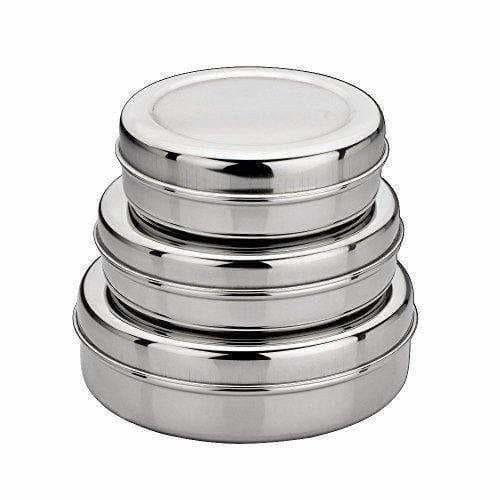 Stainless Steel Canister Set of 3 (Silver) - Distacart