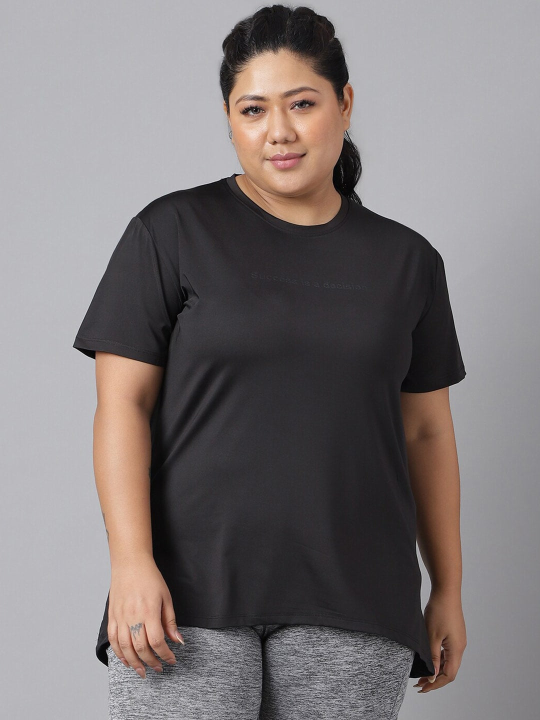 MKH Plus Size Drop-Shoulder Sleeves Dri-FIT Relaxed Fit Training T-shirt - Distacart