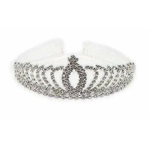 Crystal White Tiara Bridal Crown - Distacart