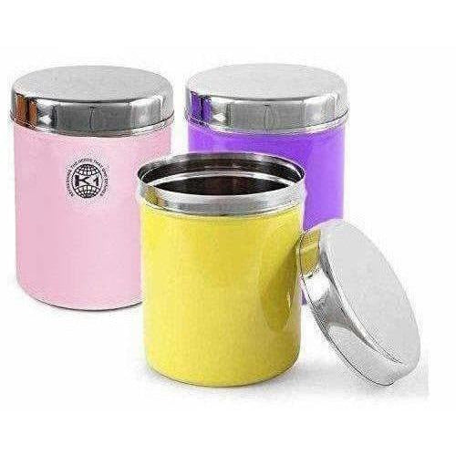 Stainless Steel Food Storage Containers, Set of 3 Piece, 13 cm, 1000 ml - Distacart