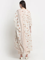 Thumbnail for Kalini Printed Notch Neck Sequinned Pure Cotton Anarkali Kurta with Trousers & Dupatta - Distacart