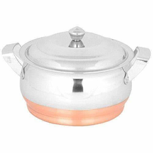 Stainless Steel  Cookware -  Along With Copper Bottom - Set of 5 Pieces - Distacart