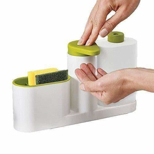 Self Sink Drainer Dishwasher Sanitize Liquid Dispenser and Sponge Holder - Distacart