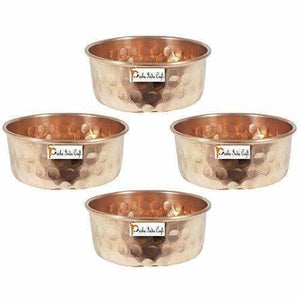 Pure Copper Serving Bowl - Dinner Bowl  - Set Of 6 - Distacart
