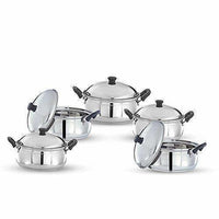Thumbnail for Stainless Steel Cook and Serve Handi Set (5-Pieces, Silver) - Distacart