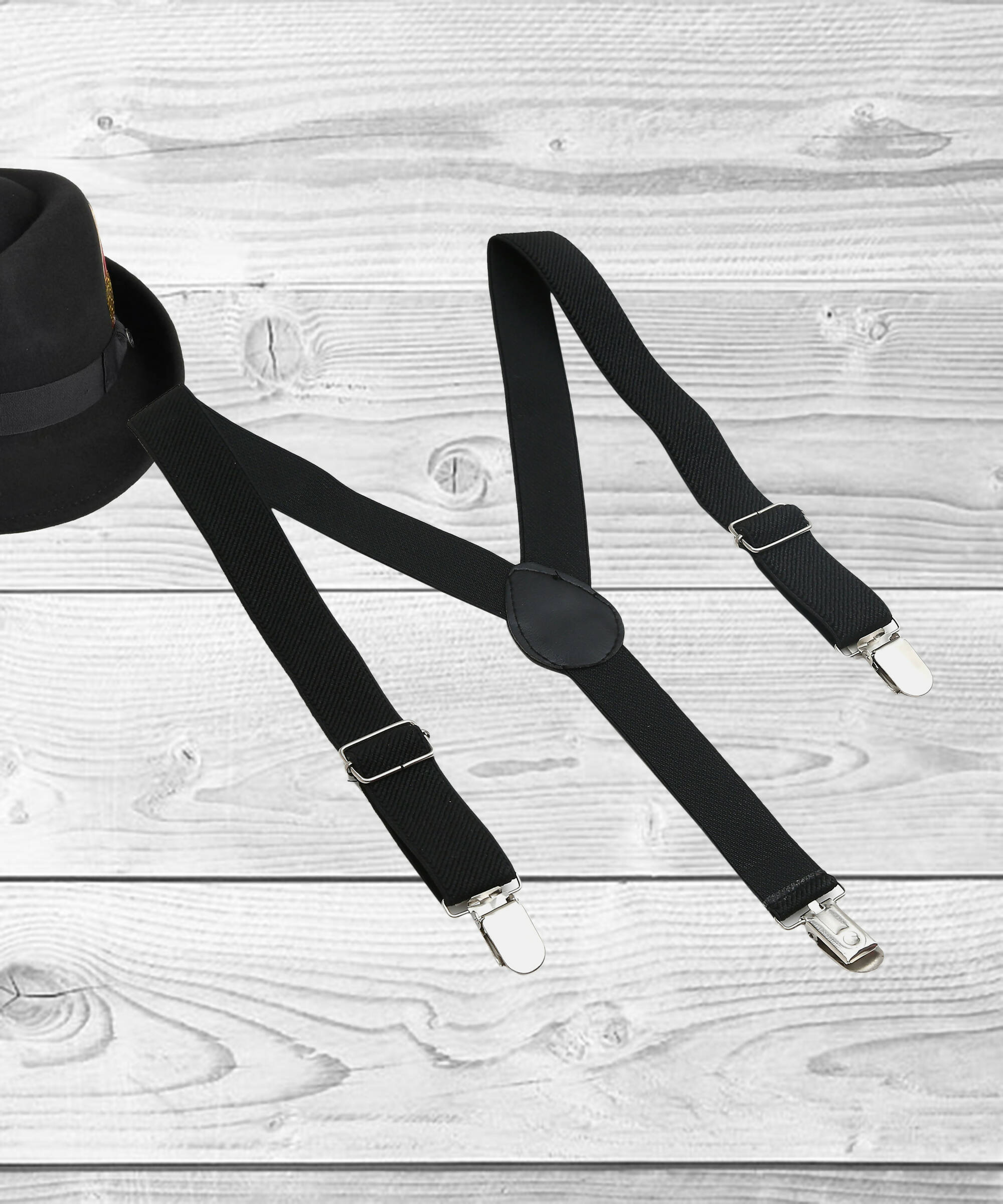 Manet Boys Solid Suspenders - Black - Distacart