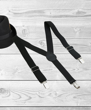 Manet Boys Solid Suspenders - Black - Distacart