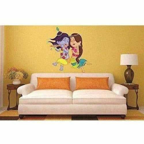 Beautiful Little Radha Krishna Wall Stickers - Distacart
