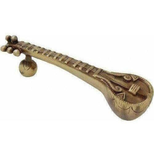 Sitar Design 8 Inches Brass Door Handle - Distacart