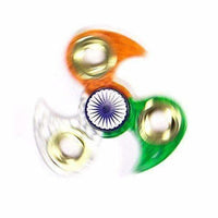 Thumbnail for Indian Flag Tri Colour Print Fidget Metal Hand Spinner, Multi Color - Distacart