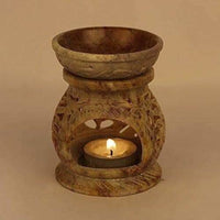 Thumbnail for Handcrafted Soapstone Aroma Burner, Oil Diffuses - Distacart