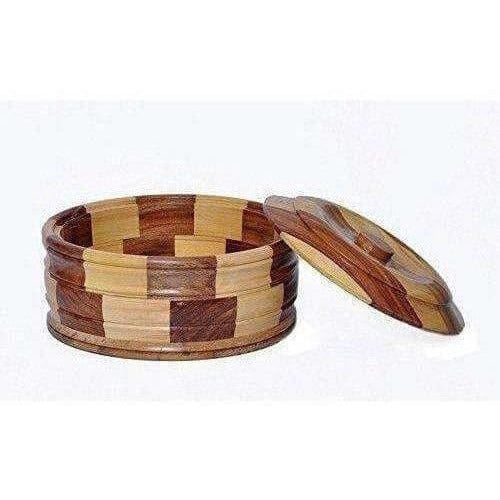 Brown Color - Wooden Casserole - Distacart