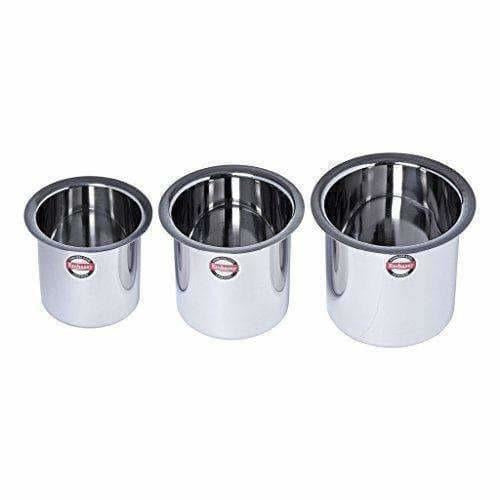 Stainless Steel Deep Tope  Kolga Set of 3 - Distacart