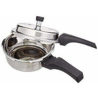 Thumbnail for Stainless Steel Pressure Cooker with Lid - 2 Litres - Distacart