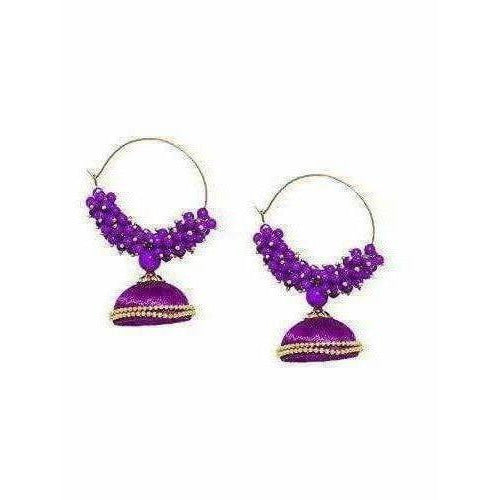 Trendy Design -Metal Beads and Threads in Purple Color - Distacart