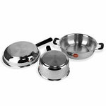Thumbnail for Stainless Steel Induction Cookware  Sauce Pan +Kadhai + Fry Pan - Set of 3 - Distacart