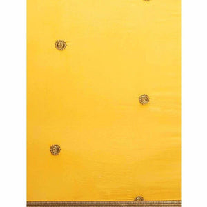 Yellow Chanderi Cotton Dress Material - Distacart