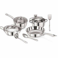 Thumbnail for Pristine Tri Ply Induction Base Cooking Essential  Steel Cookware - Distacart
