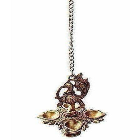 Peacock Hanging Diya With Chain - Distacart