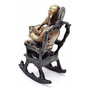 Brass - Ganesha on Rocking Chair - Distacart