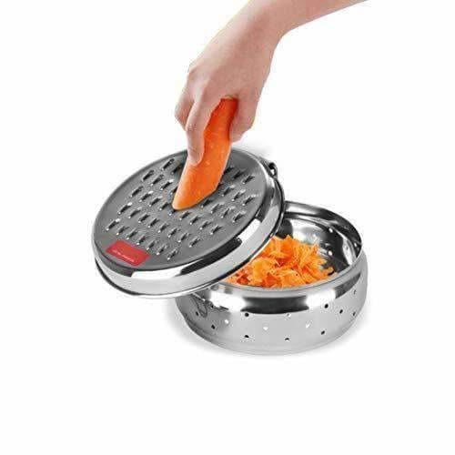 Stainless Steel Spill Free Vegetable Grater with Storage Container