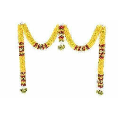 Golden Yellow and Red combination of Throna for Door - Distacart