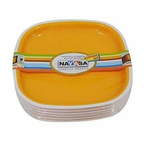 Square Quarter Plate -  Set of 6 - Distacart