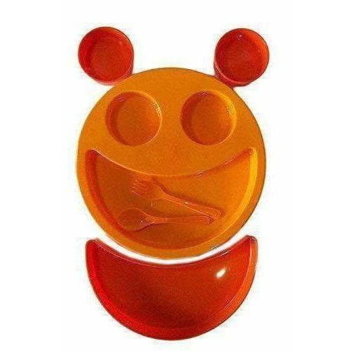 Multicolor Cute Big Smiley Plates for kids with Fork and Spoon - Distacart
