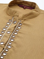 Thumbnail for Sangria Yoke Design Mirror Work Kurta - Distacart
