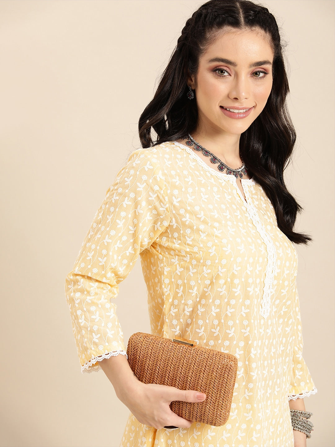 Sangria Women Ethnic Motifs Embroidered Kurta - Distacart