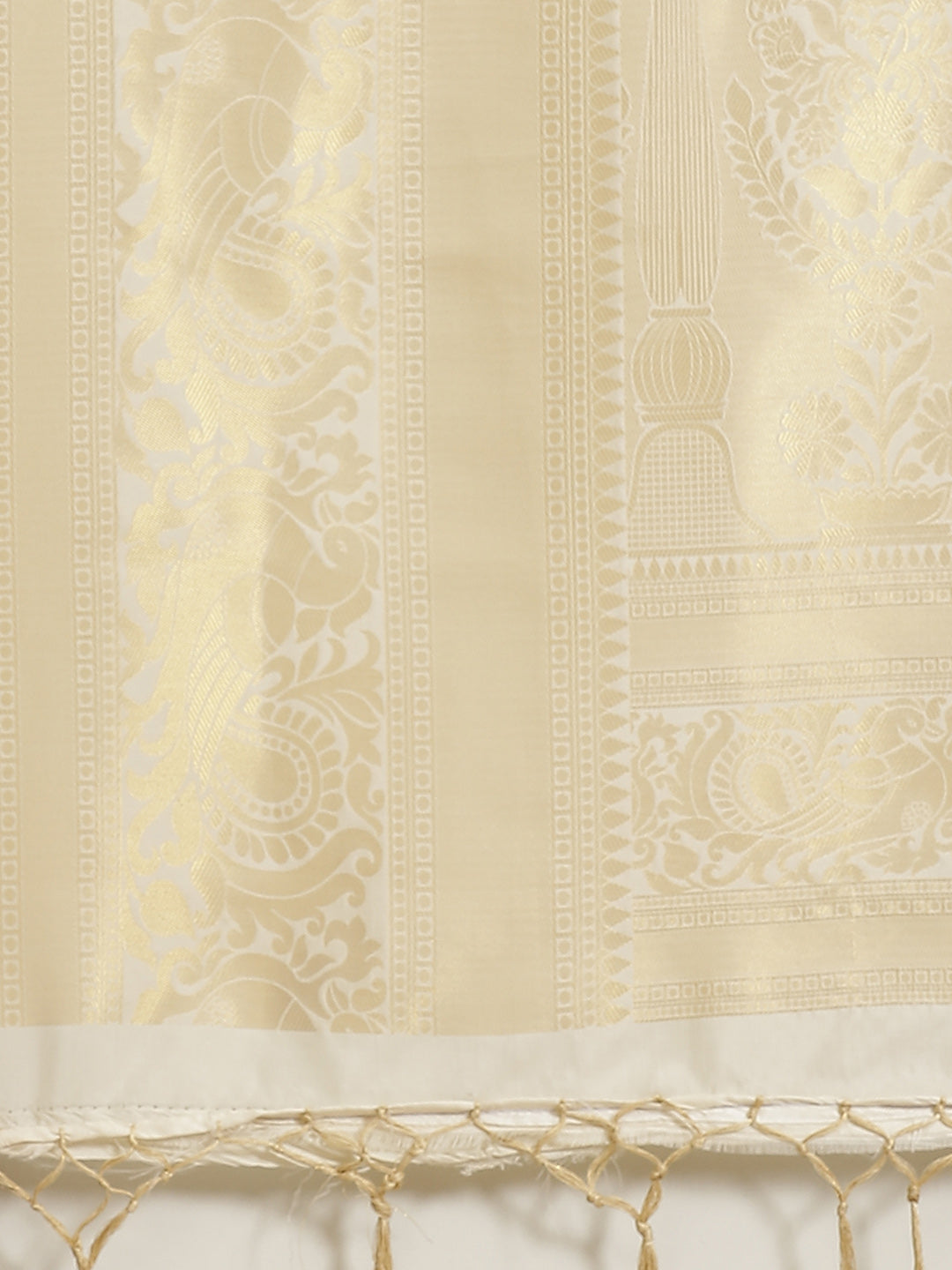 Saree Mall Off-White & Golden Woven Design Banarasi Saree - Distacart