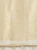 Thumbnail for Saree Mall Off-White & Golden Woven Design Banarasi Saree - Distacart
