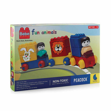 Peacock Learning & Educational Building Interlocking Blocks Set For Kids- Bebe Set no 14 - Distacart