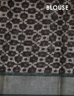 Thumbnail for Dark Bottle Green Colour Mosaic Design Semi Chanderi Saree By Gayathri Reddy Designer Studio - Distacart
