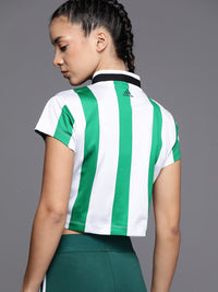Thumbnail for Adidas Tiro Striped Crop T-shirt - Distacart