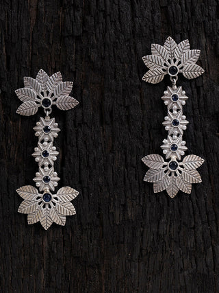 Shoshaa Silver-Toned Contemporary Drop Earrings - Distacart