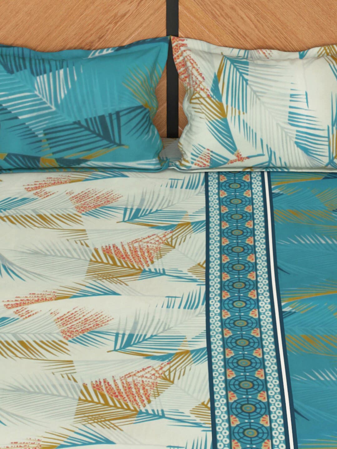 Story@home Blue & White Floral Microfiber 180 TC Queen Bedsheet With 2 Pillow Covers - Distacart