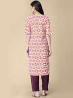Thumbnail for Kalini Geometric Printed Printed Regular Kurta with Trousers - Distacart