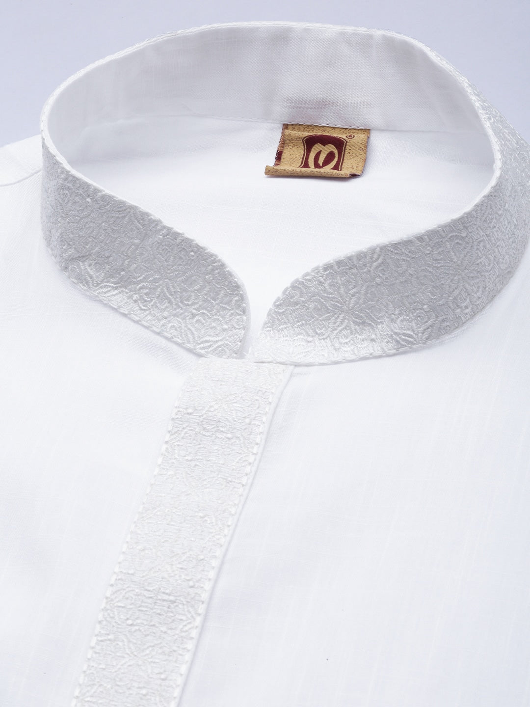 Manyavar Men White Solid Kurta with Pyjamas - Distacart