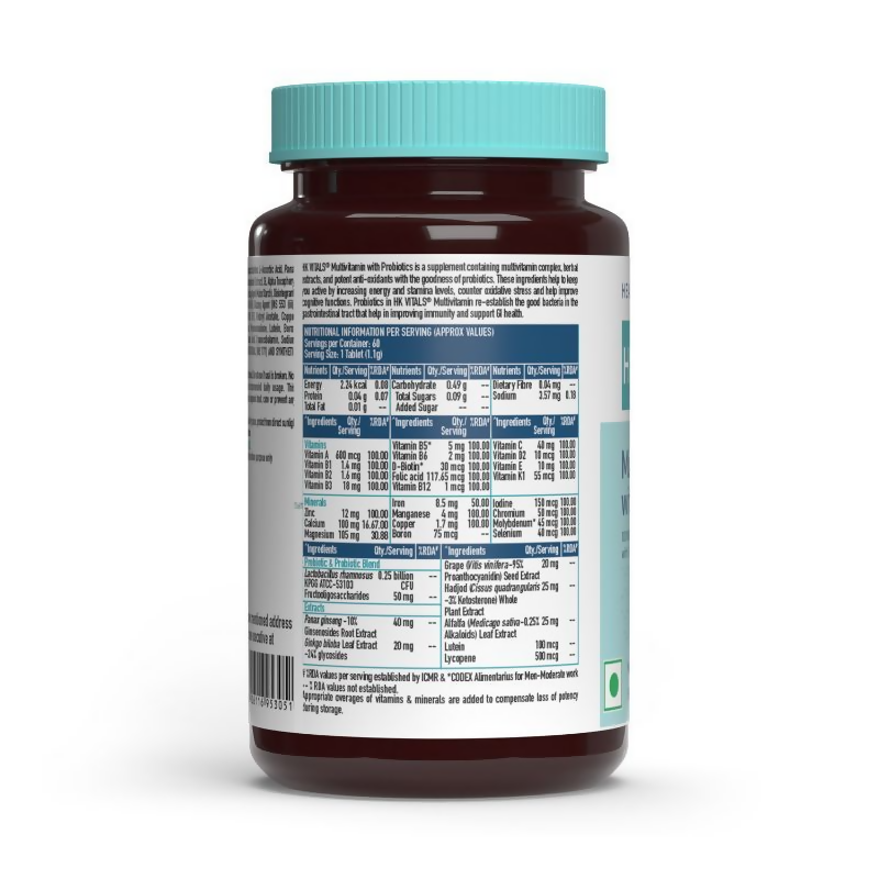HK Vitals Multivitamin with Probiotics Tablets - Distacart