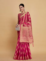 Thumbnail for Sangria Ethnic Motifs Woven Design Organza Saree - Distacart