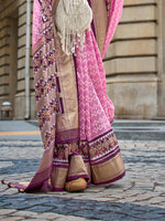 Thumbnail for Mitera Ethnic Motifs Woven Design Zari Patola Saree - Distacart