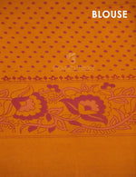 Thumbnail for Off White Block Print Pure Mulmul Cotton By Gayathri Reddy Designer Studio - Distacart